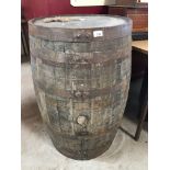 A large coopered barrel; 91cm high