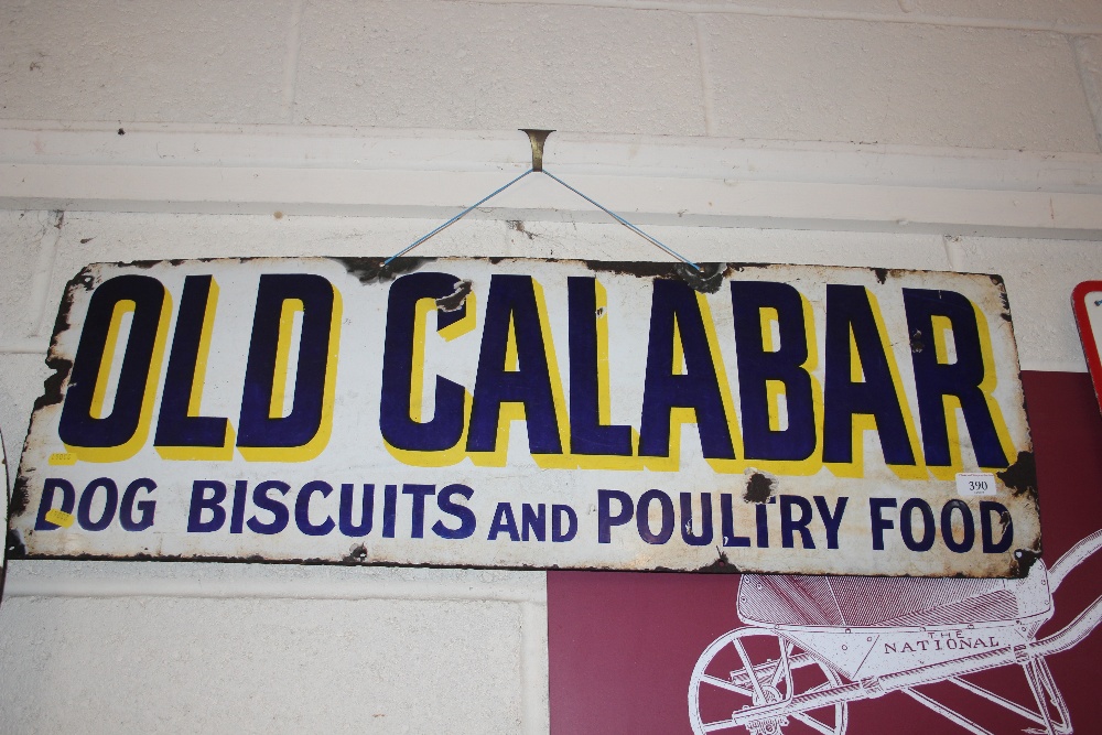 A rectangular enamel advertising sign for "Old Cala