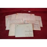 A collection of various antique property deeds and