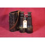 A pair of vintage Voightlander binoculars and leat