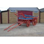 A horse drawn light harvest wagon by Clarke, Fakenham, hardly used since restoration by Gus Kitson 2