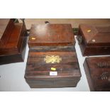 A 19th Century coramandle writing box; together wi