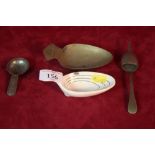 Four various antique medicine spoons