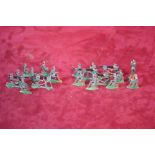 A collection of Zinnfiguren type flat painted model soldiers to include