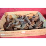 A quantity of various vintage wooden planes