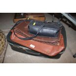 A quantity of leather bags/ holdall etc.