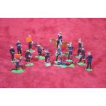 A collection of Zinnfiguren type flat painted model soldiers to include