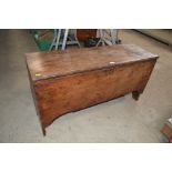 An antique Victorian elm coffer