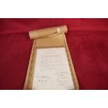 30th Aniversary German Surrender document bearing signature