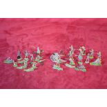 A collection of Zinnfiguren type flat painted model soldiers to include