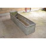 A galvanised water trough