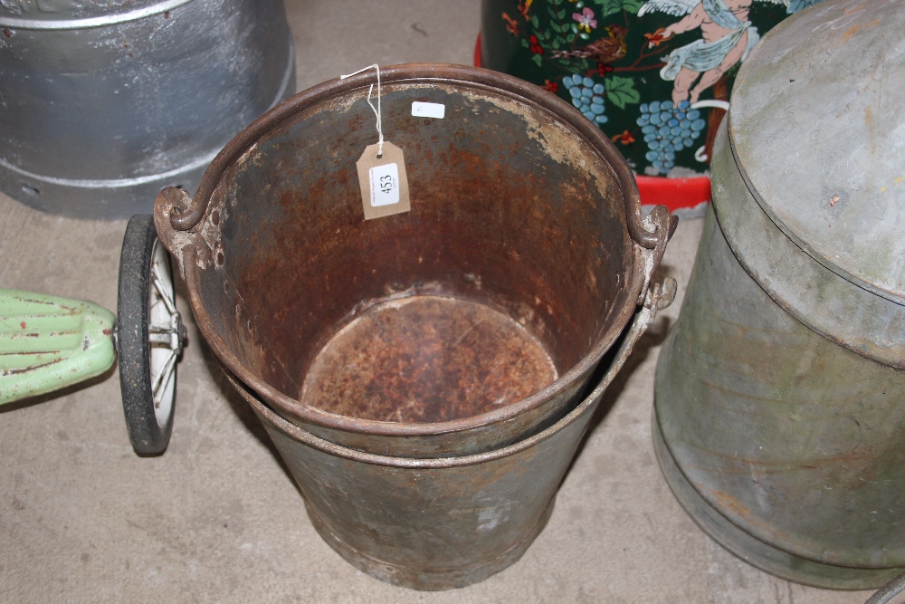 Two galvanised pails