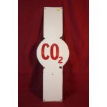 A CO₂ enamel sign, 78cm long