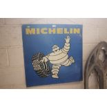 A tin "Michelin" advertising sign 74cm x 73cm