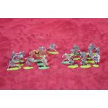 A collection of Zinnfiguren type flat painted model soldiers to include