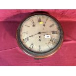 A Victorian mahogany cased drop dial wall clock wi