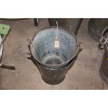 Two small galvanised pails