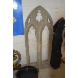 A Gothic cathedral window 144cm x 58cm in ex