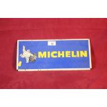 A tin "Michelin" advertising sign, 16cm x 35cm