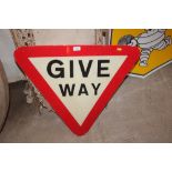 A "Give Way" sign