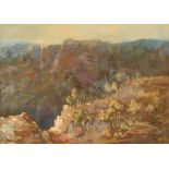 W M Easter, study of Blue Mountains Australia, oil on canvas 33cm x 48cm