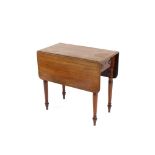 A 19th Century mahogany Pembroke table, fitted with a single end drawer and dummy opposing drawer,