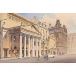Kenneth A. Brundle, study of the Royal Courts of Justice, London; and another of the Theatre Royal