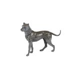 A WMF silvered metal model of a Bull Mastiff dog, naturally modelled in an alert pose, marks to