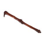 A rustic carved wooden Shillelagh, 46cm long