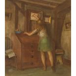 James Govier, "Winding the clock", 35.5cm x 31cm