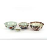 Four various 19th Century Chinese Canton and other bowls, some damage