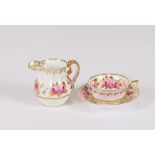 A Spode Copelands china part tea set, decorated with roses heightened in gilt, retailed by T.