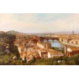 Clive Madgwick, study of Florence, signed oil on canvas, 50cm x 75cm
