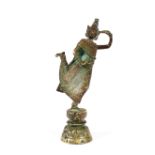 A Thai bronze figure of a goddess, 14cm high