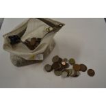 A bag of coinage