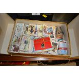 A box of cigarette cards