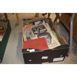 A box of ephemera and playing cards etc.