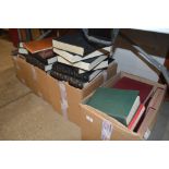 Four boxes of encyclopedias and other books
