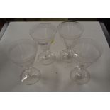 A set of four 19th Century drinking glasses