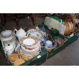 Three boxes of various sundry items and decorative
