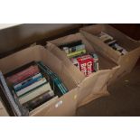 Three boxes of various books