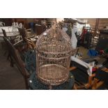 An ornate bird cage