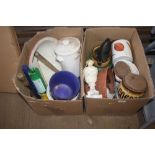 Two boxes of various sundry items