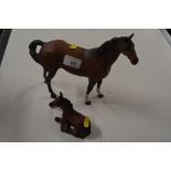 A Beswick horse and foal