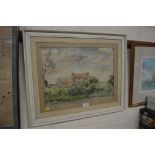 A framed and glazed watercolour landscape study of