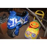 Two children's ride-on toys
