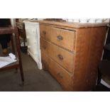 A Victorian pine chest fitted two short over two l