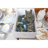 A quantity of diecast model tanks and plastic mode