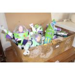 A box of Buzz Lightyear toys