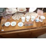 A quantity of Wedgwood pin dishes and miniature va